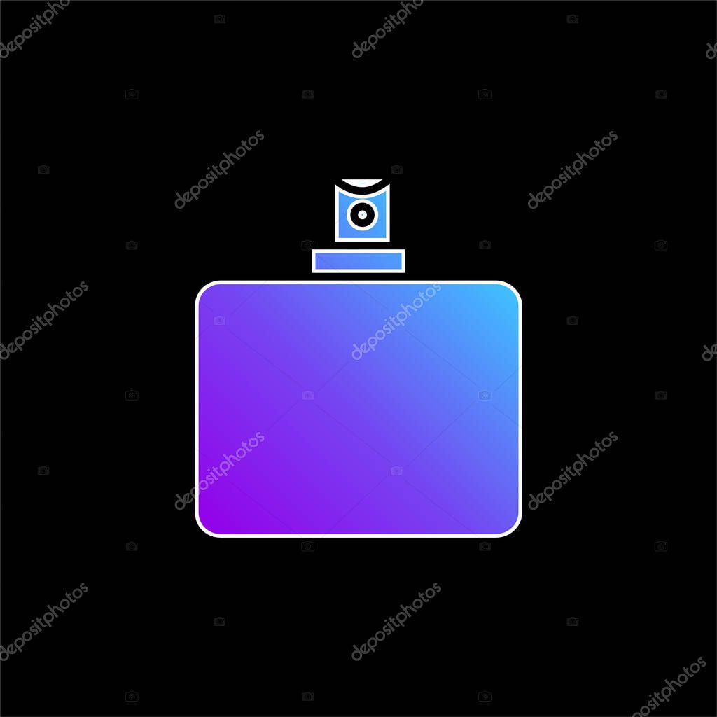 Bathroom Black Bottle Container With Spray System blue gradient vector icon