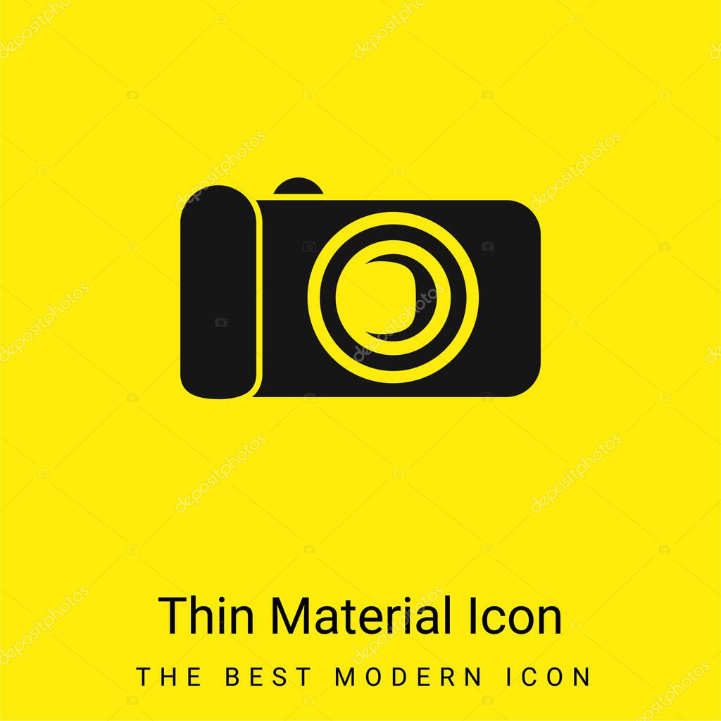 Black Digital Camera minimal bright yellow material icon