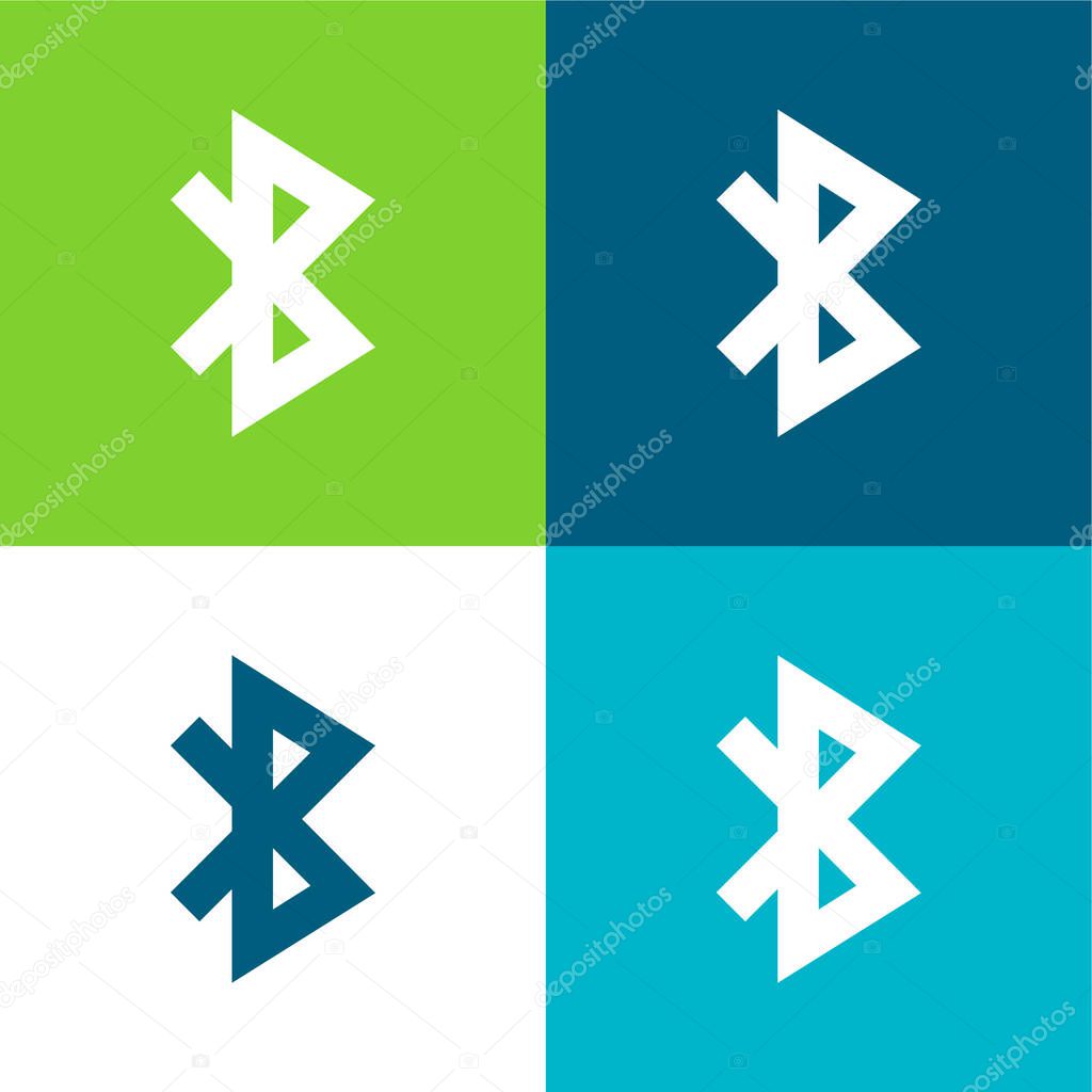 Bluetooth Flat four color minimal icon set
