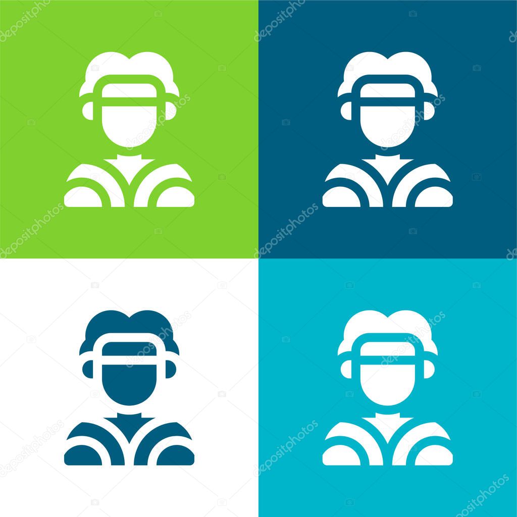 Aboriginal Flat four color minimal icon set