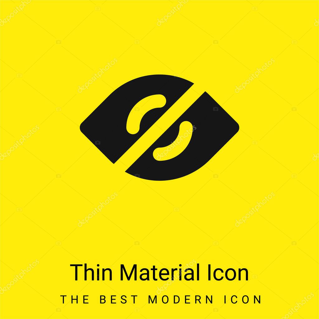 Blind minimal bright yellow material icon