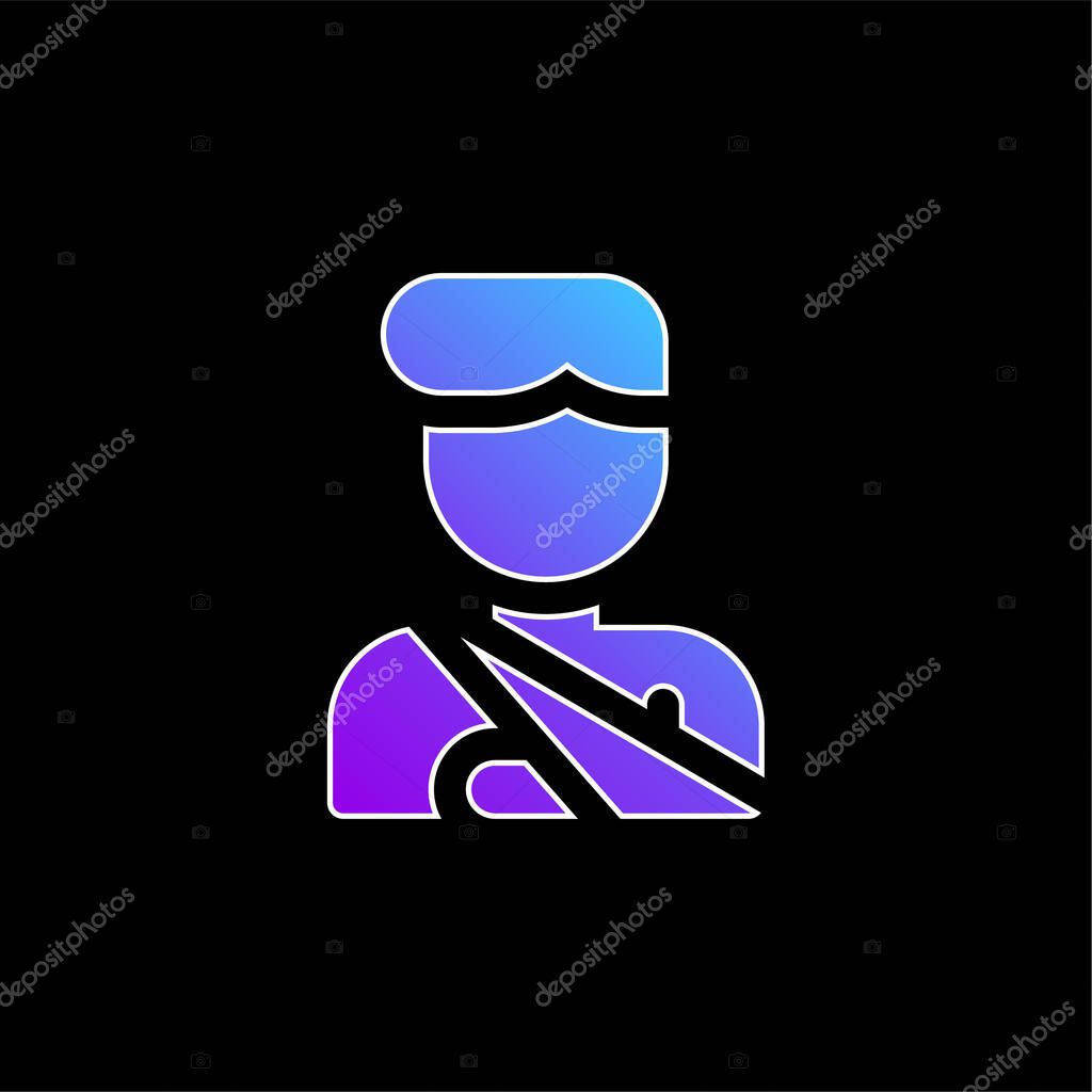 Accident blue gradient vector icon
