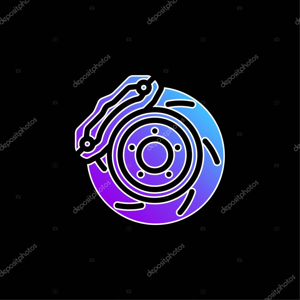 Brake blue gradient vector icon