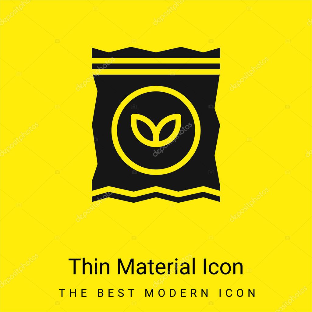 Bag minimal bright yellow material icon
