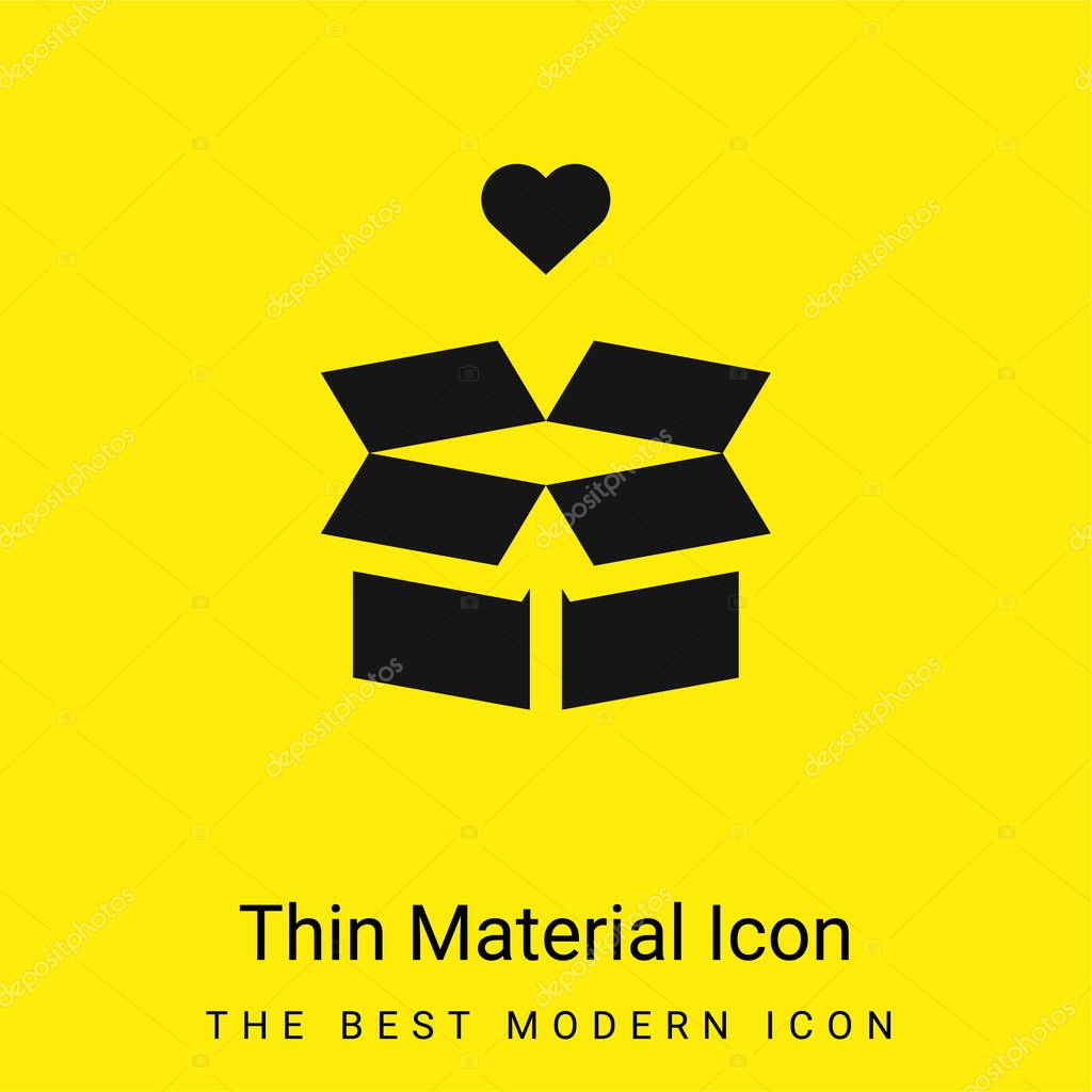 Box minimal bright yellow material icon