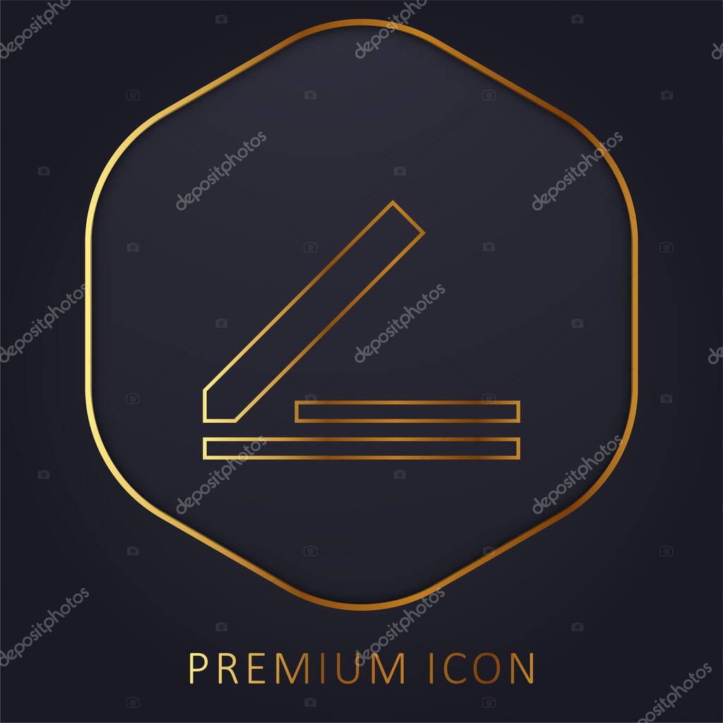 Blog golden line premium logo or icon
