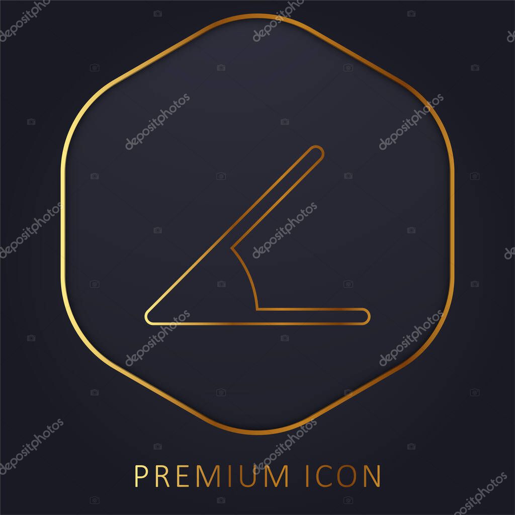 Angle golden line premium logo or icon