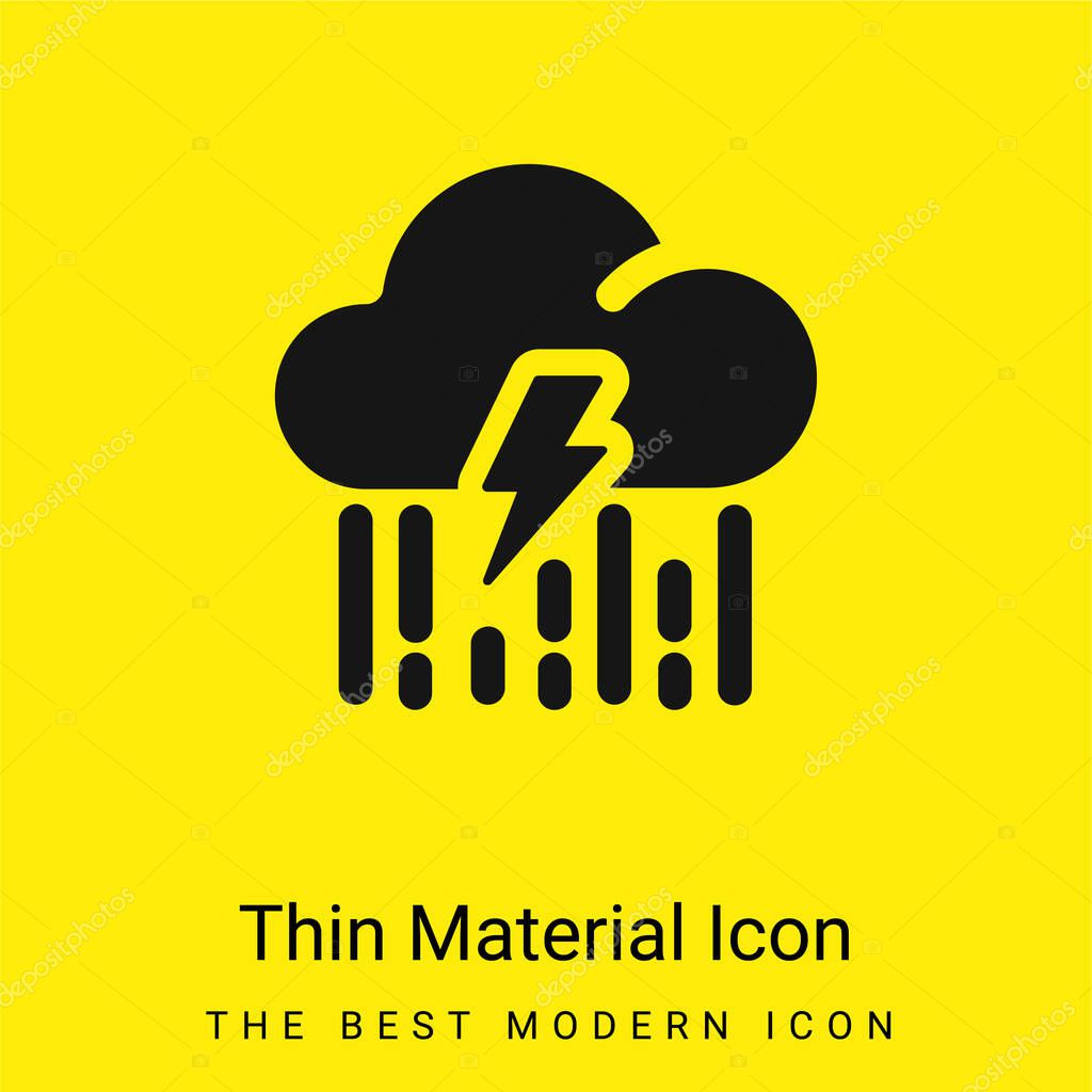 Bolt minimal bright yellow material icon