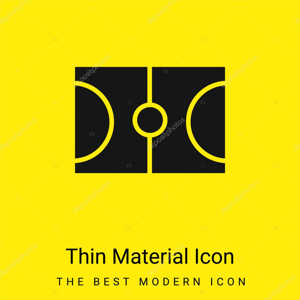Basketball minimal bright yellow material icon