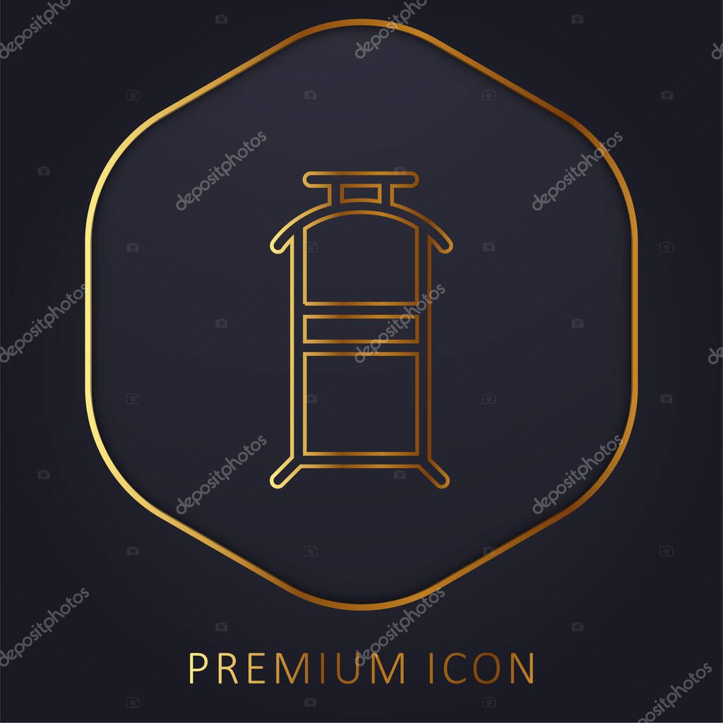 Bedroom Hanger For Clothes golden line premium logo or icon