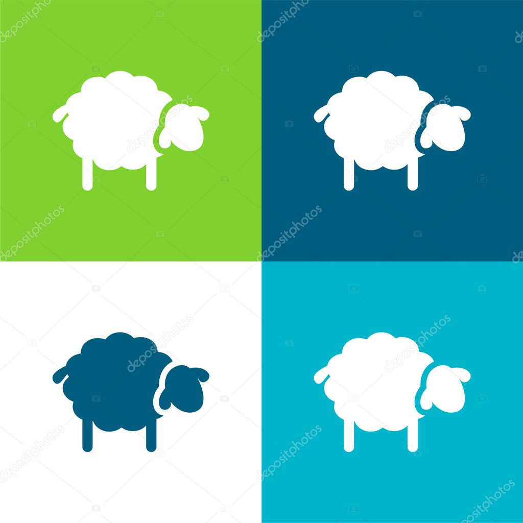 Black Sheep Flat four color minimal icon set