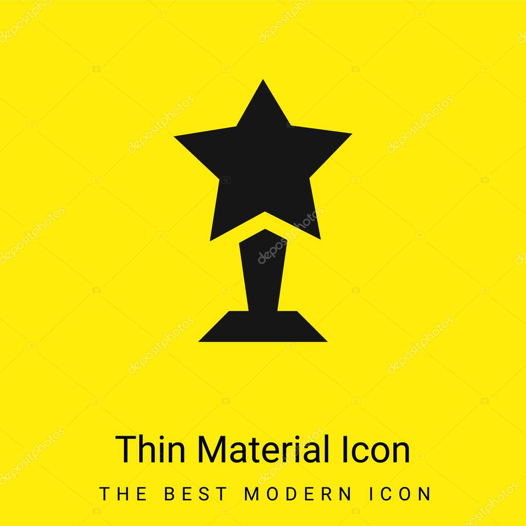 Award minimal bright yellow material icon
