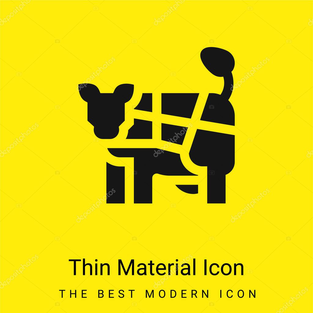 Beef minimal bright yellow material icon