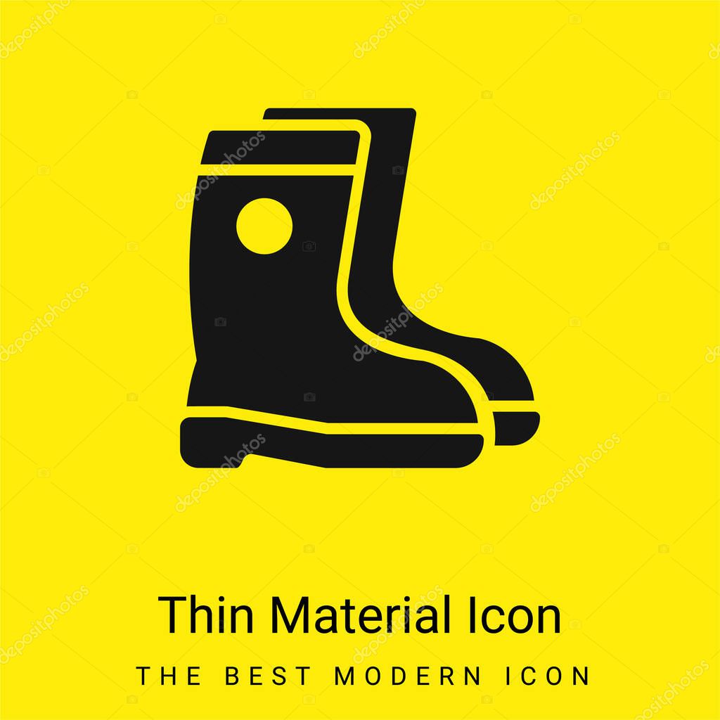 Boots minimal bright yellow material icon