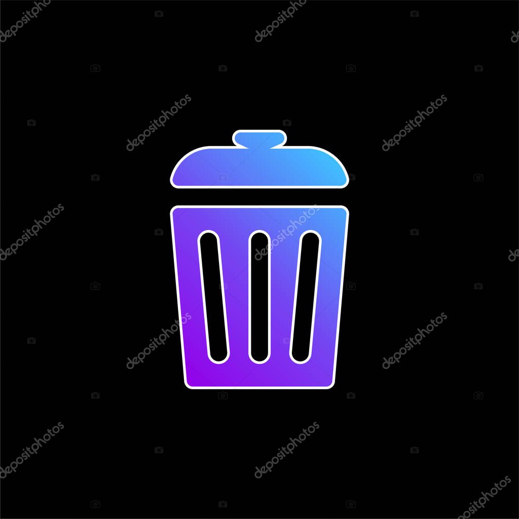 Bin blue gradient vector icon