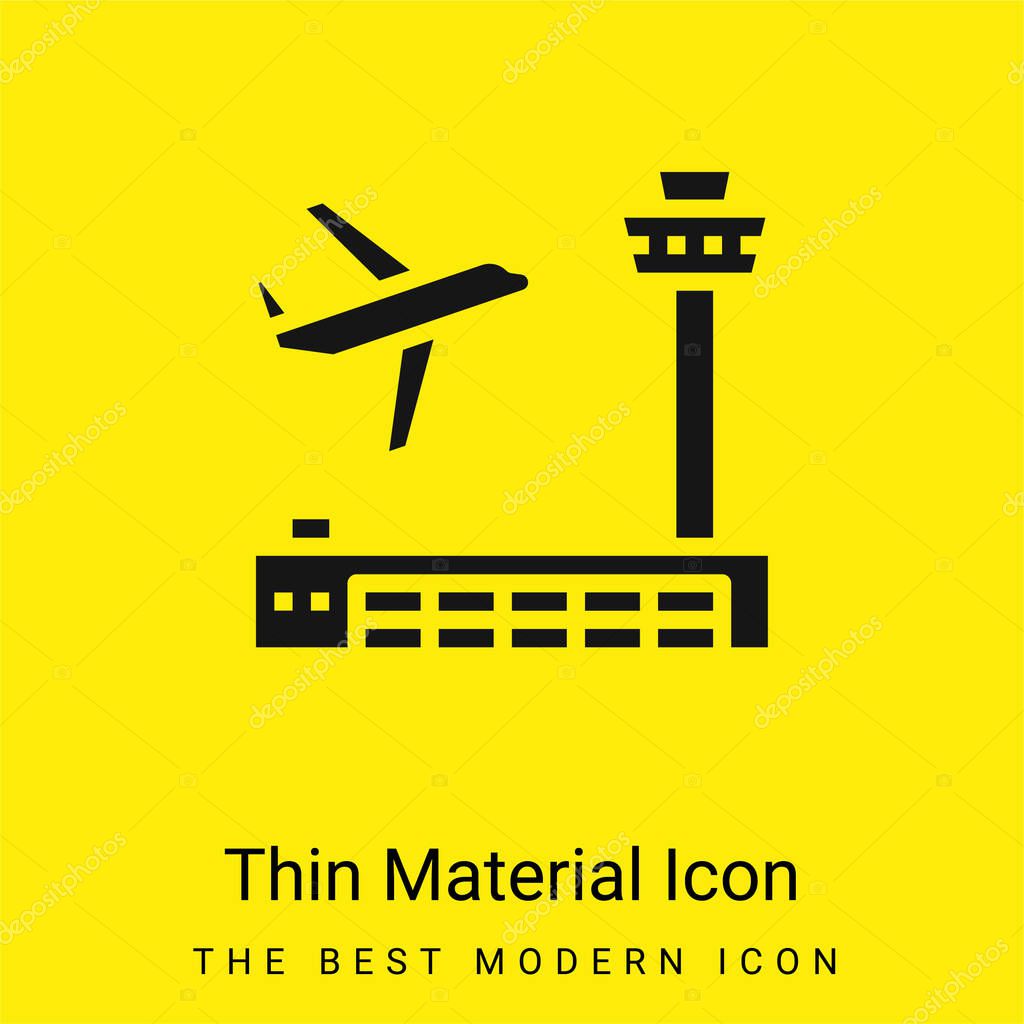 Airport minimal bright yellow material icon