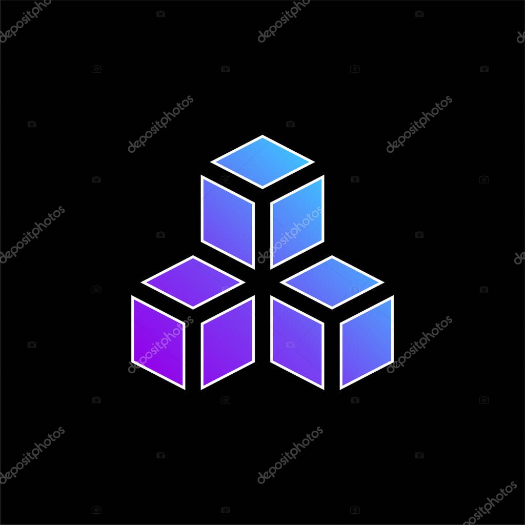 3d blue gradient vector icon