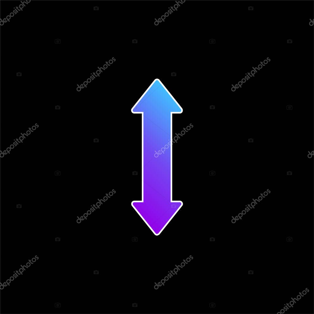 Arrow Double Up And Down Sign blue gradient vector icon