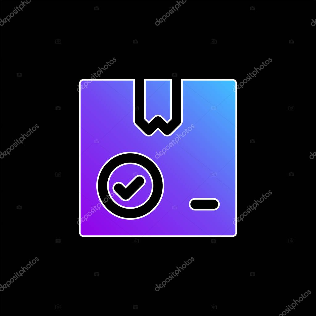 Box blue gradient vector icon