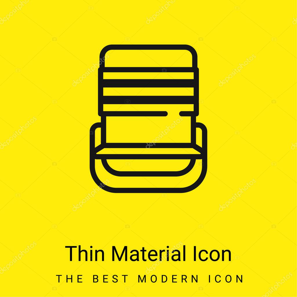 Beach Chair minimal bright yellow material icon