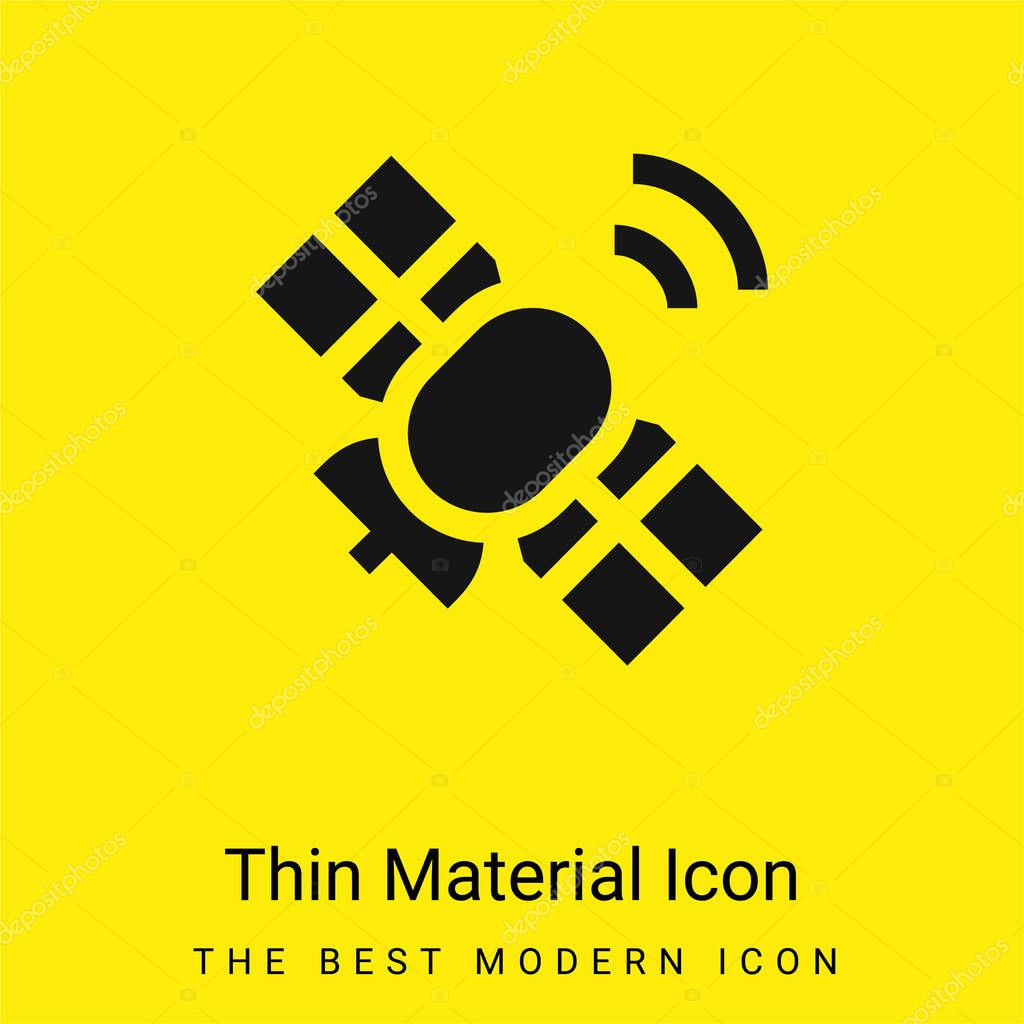 Antenna minimal bright yellow material icon