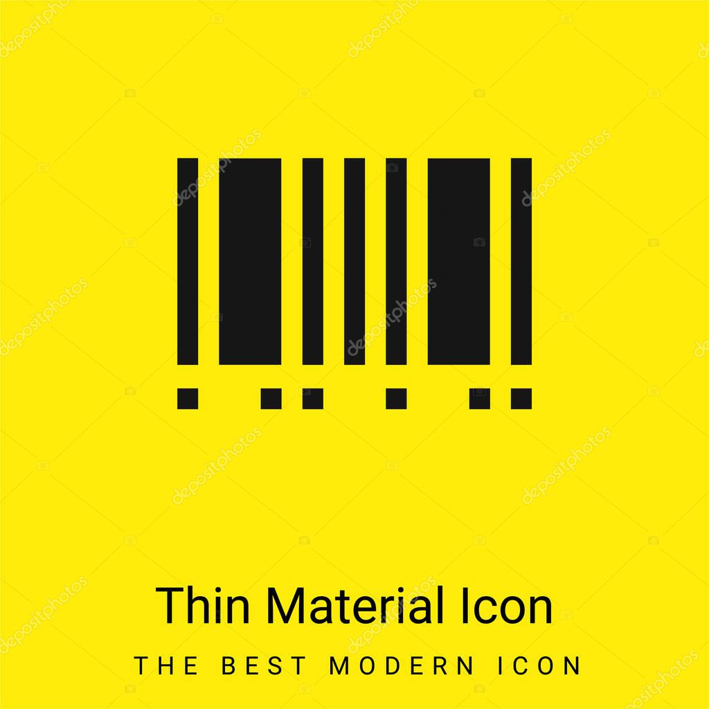 Barcode minimal bright yellow material icon