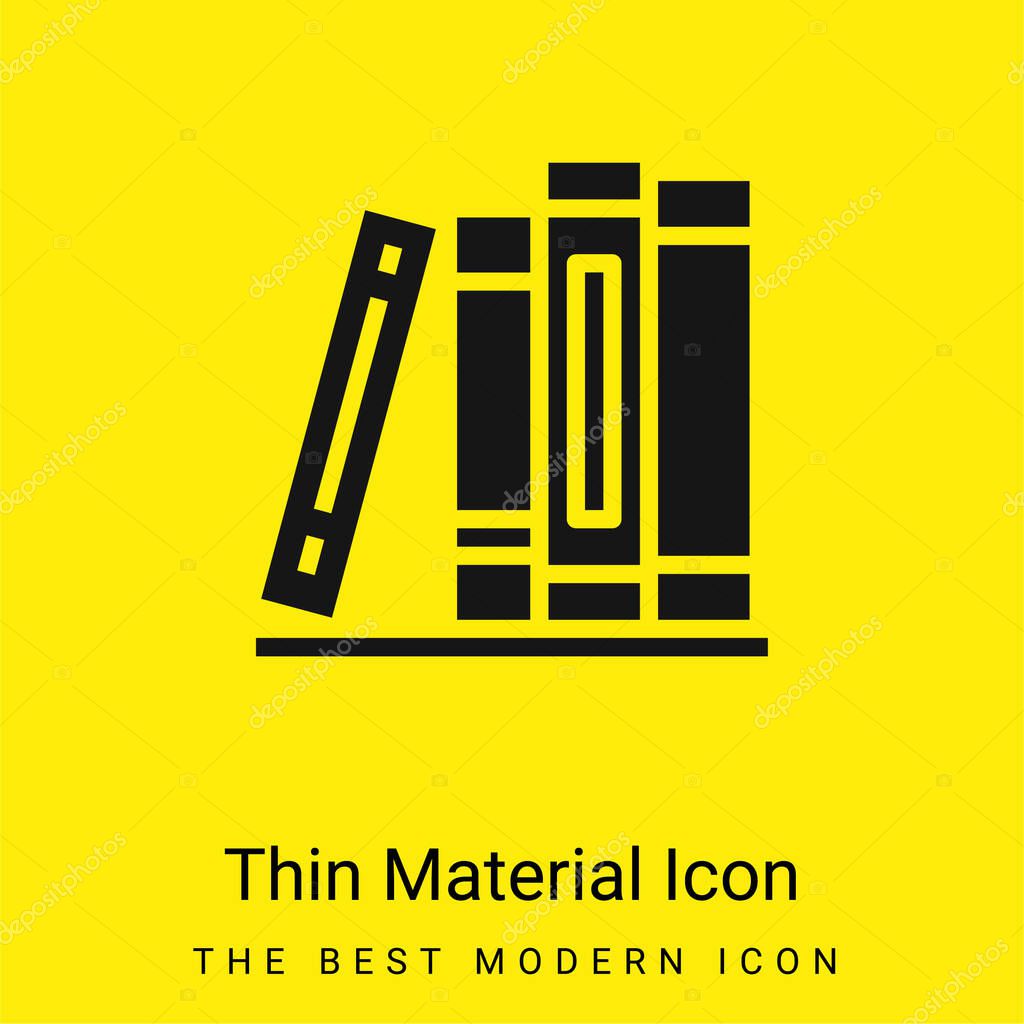 Books minimal bright yellow material icon