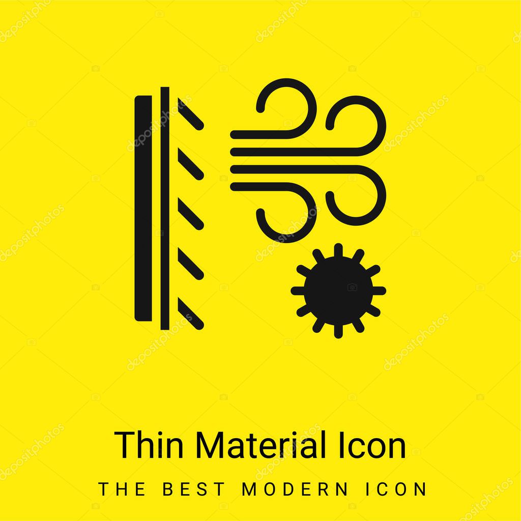 Air Conditioner minimal bright yellow material icon
