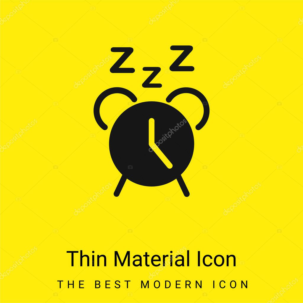 Alarm minimal bright yellow material icon