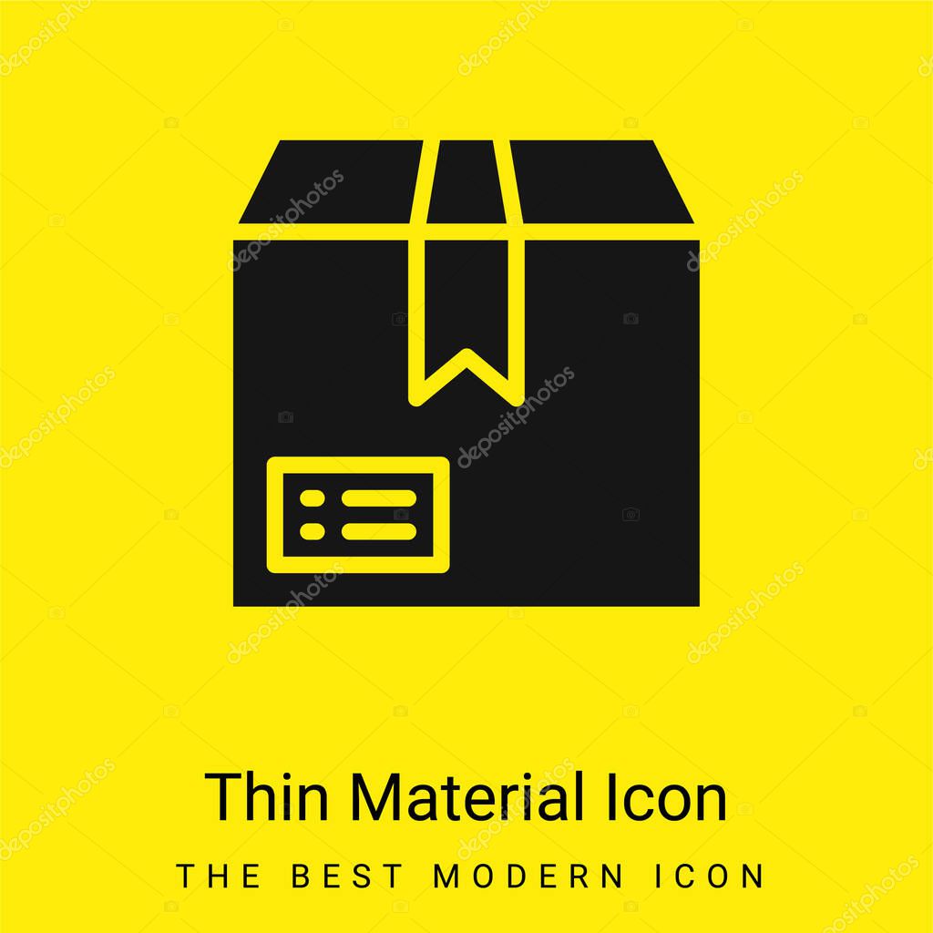 Box minimal bright yellow material icon