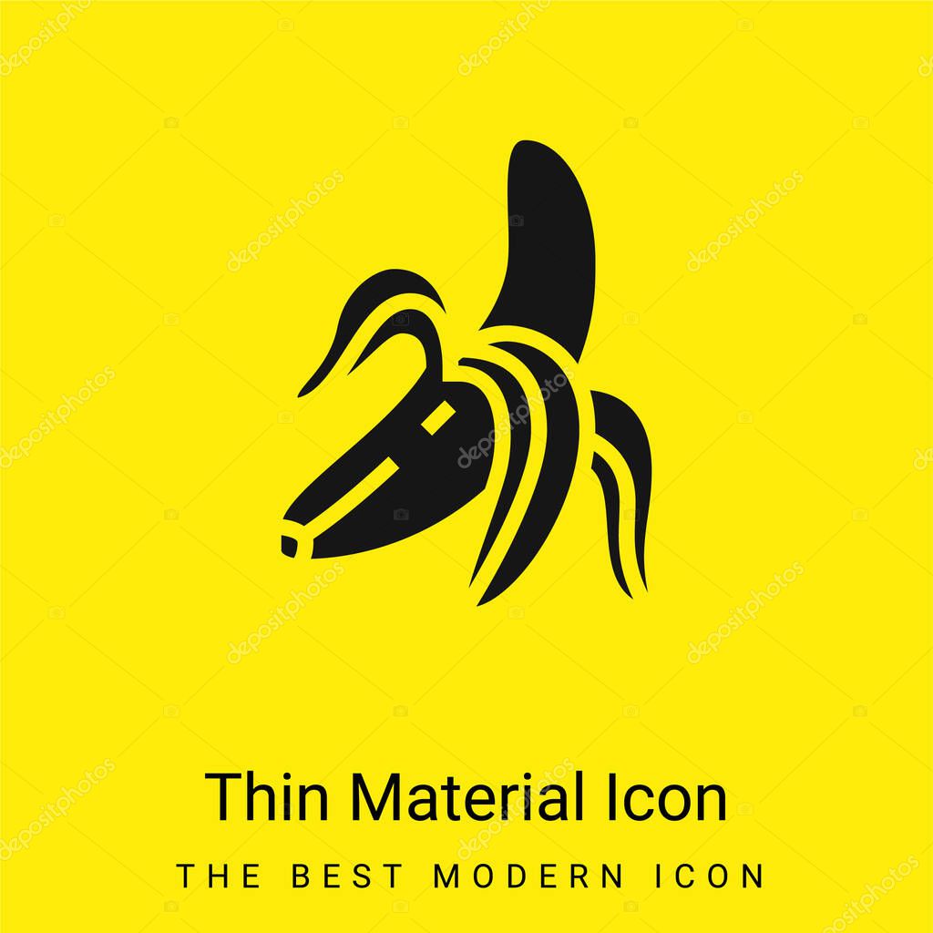 Banana minimal bright yellow material icon