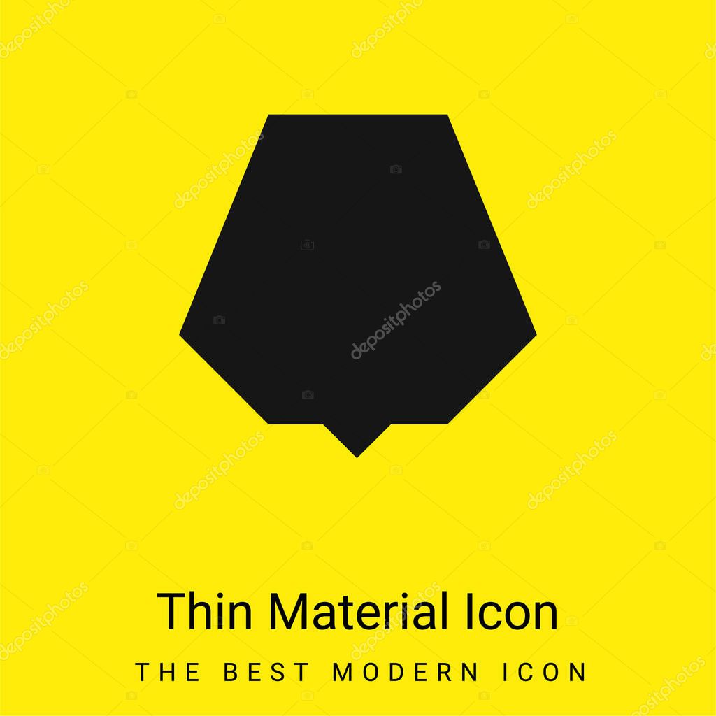 Black Nonagon minimal bright yellow material icon
