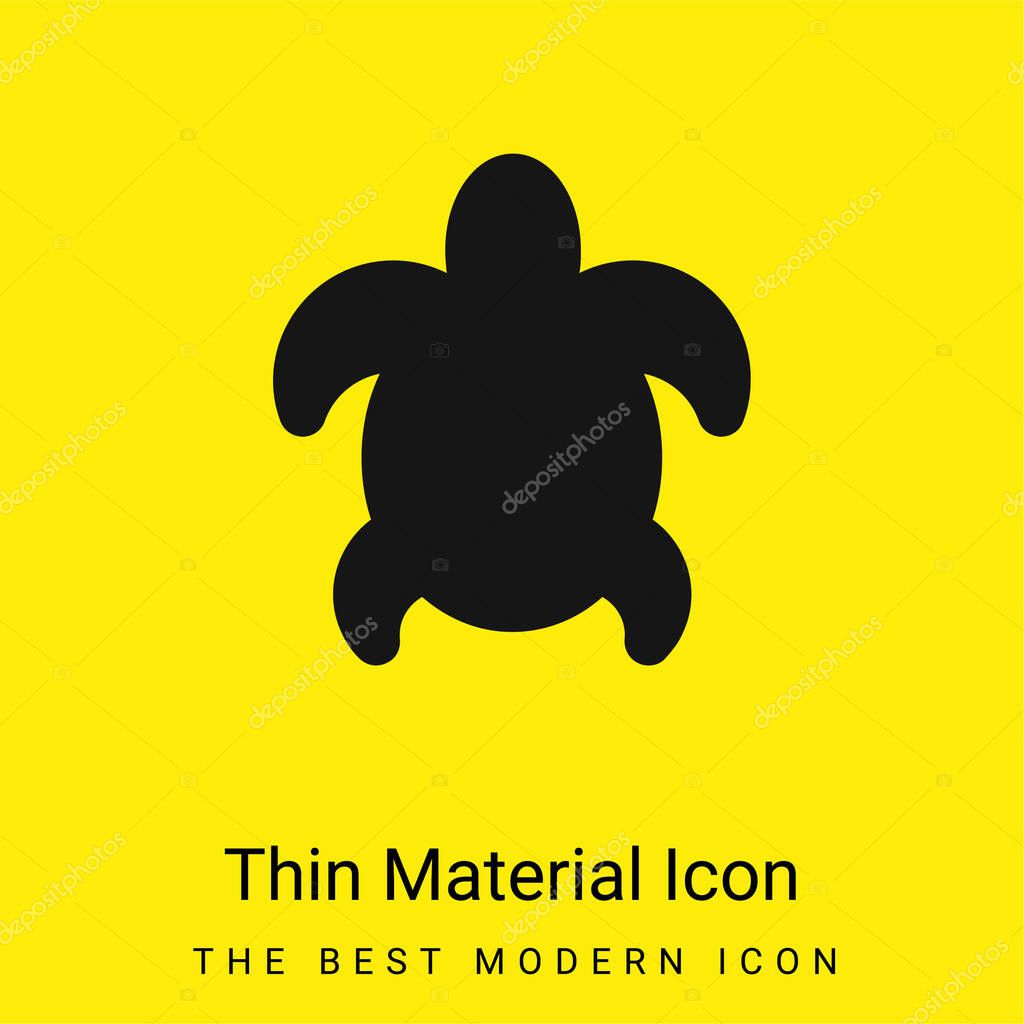 Big Turtle minimal bright yellow material icon