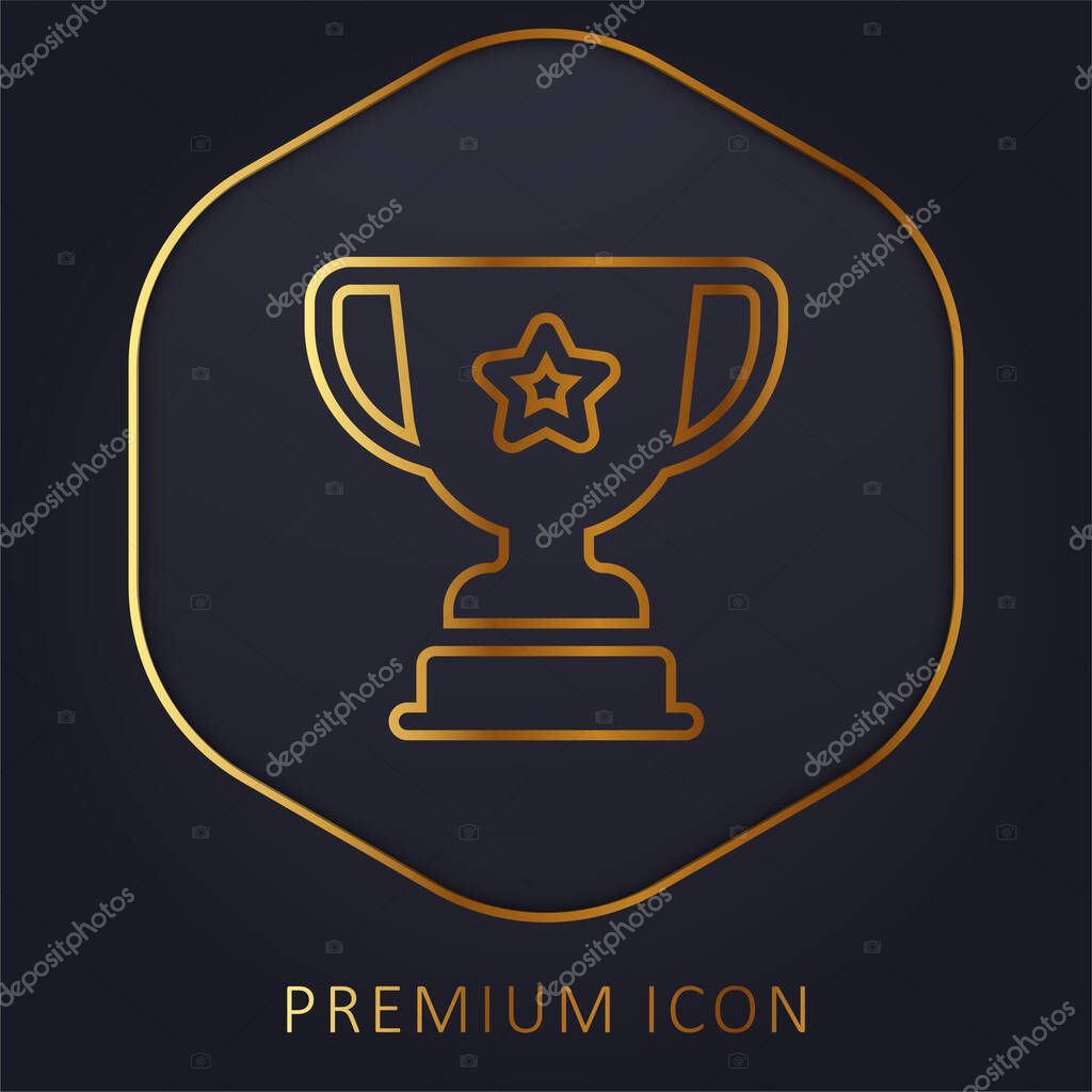Award golden line premium logo or icon