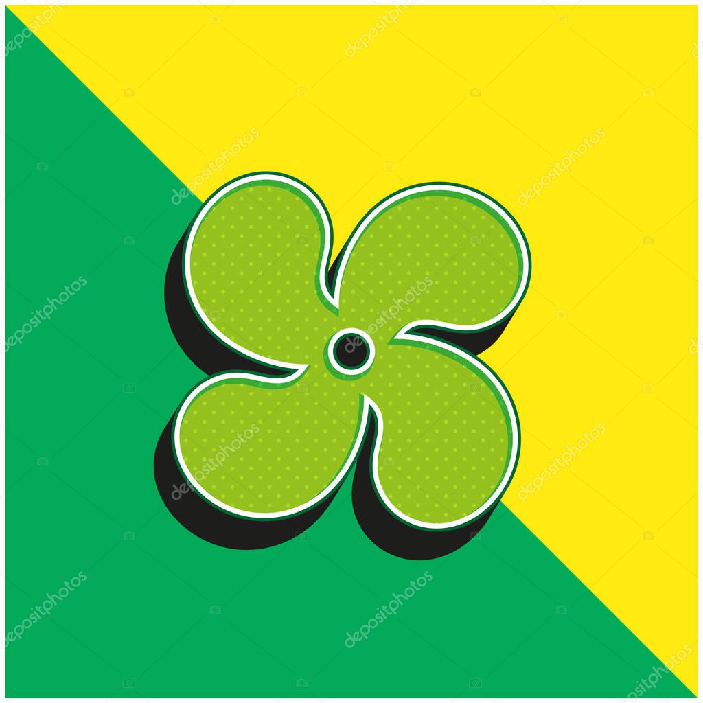 AC Green and yellow modern 3d vector icon logo