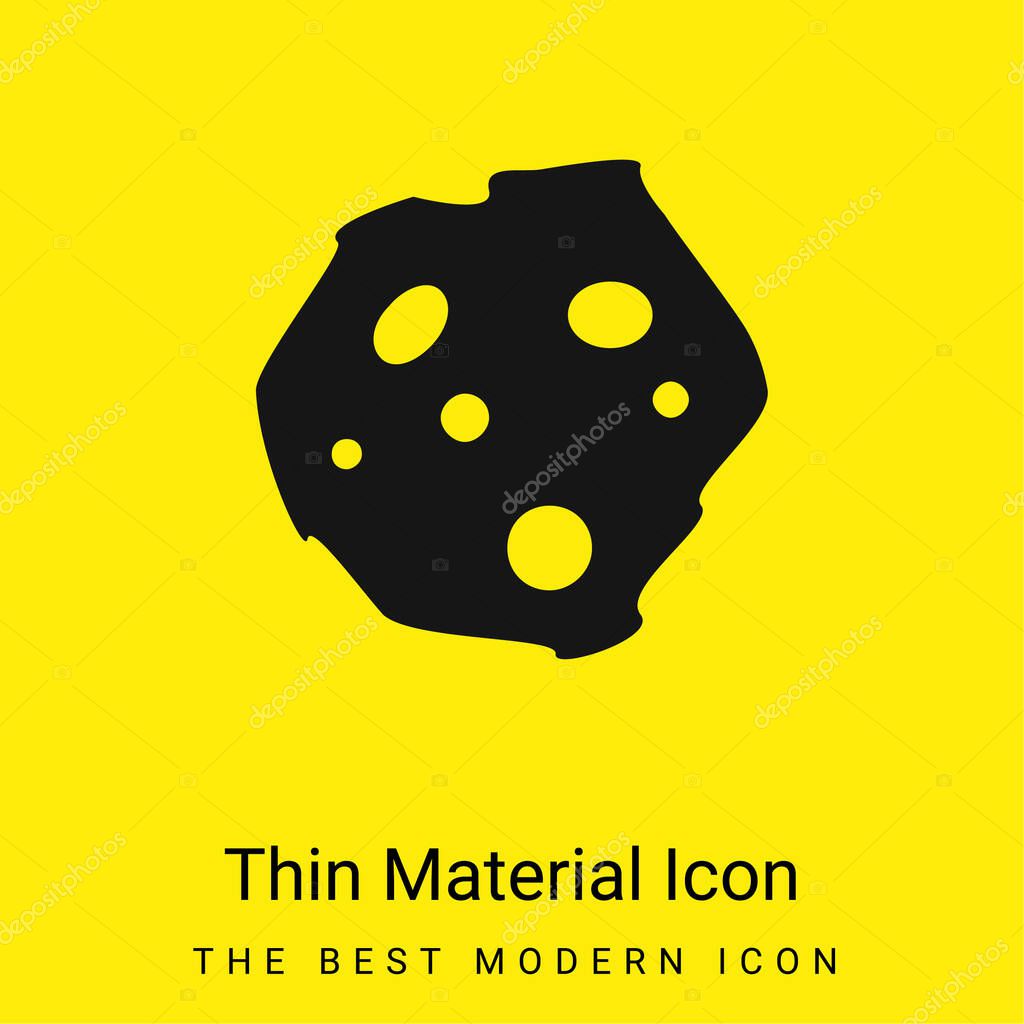 Asteroid minimal bright yellow material icon