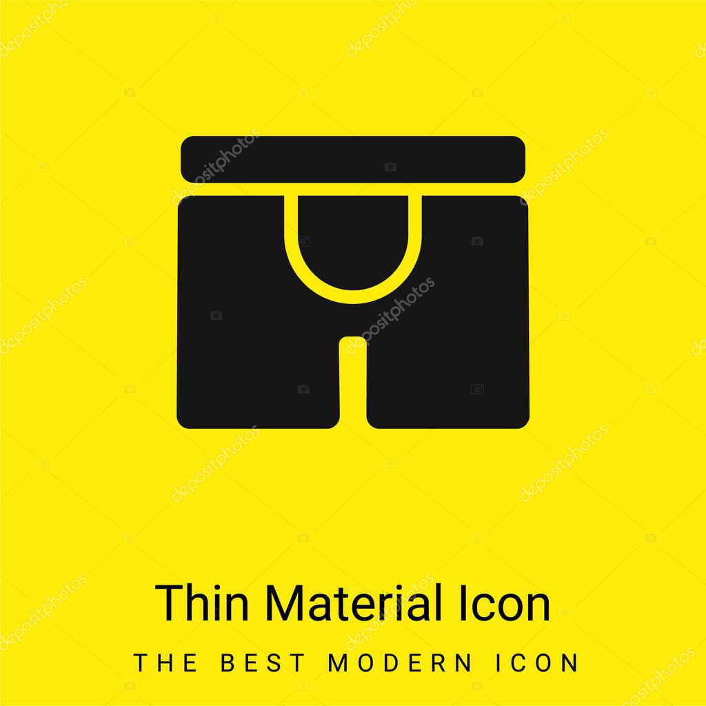 Boxers minimal bright yellow material icon