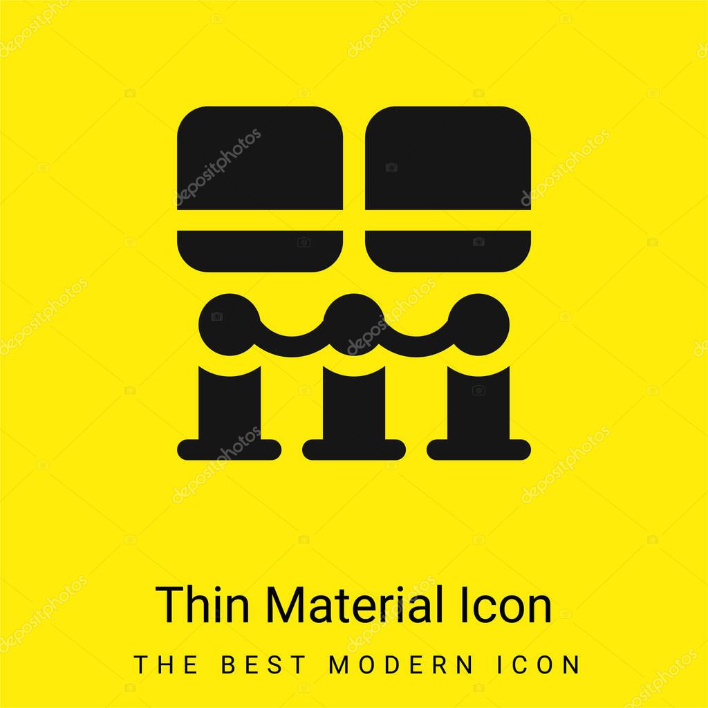 Art Museum minimal bright yellow material icon
