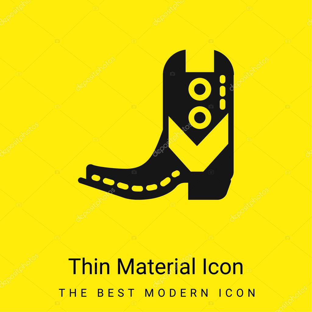 Boot minimal bright yellow material icon