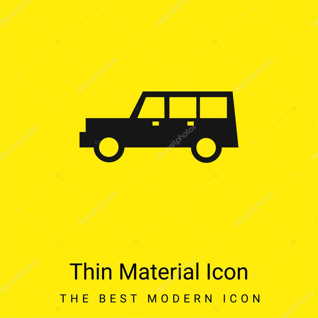 All Terrain Vehicle minimal bright yellow material icon