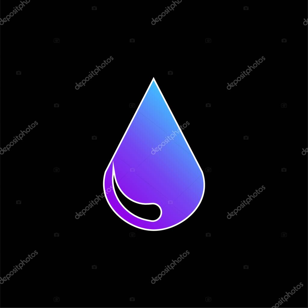 Big Blood Drop blue gradient vector icon