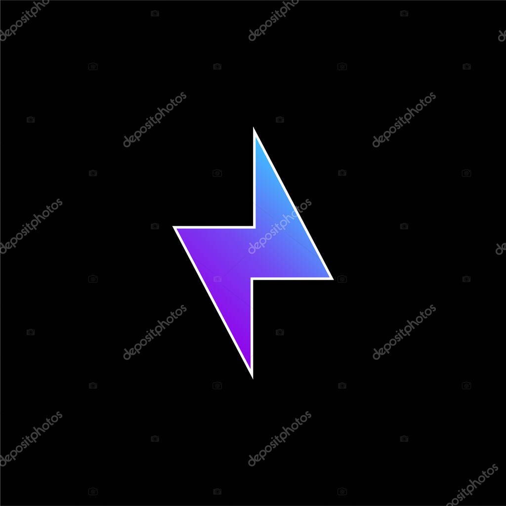 Bolt blue gradient vector icon