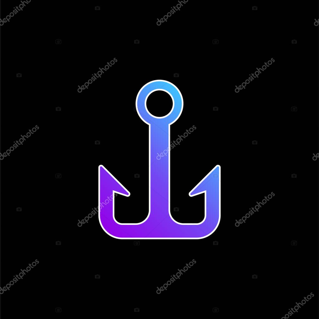 Anchor blue gradient vector icon