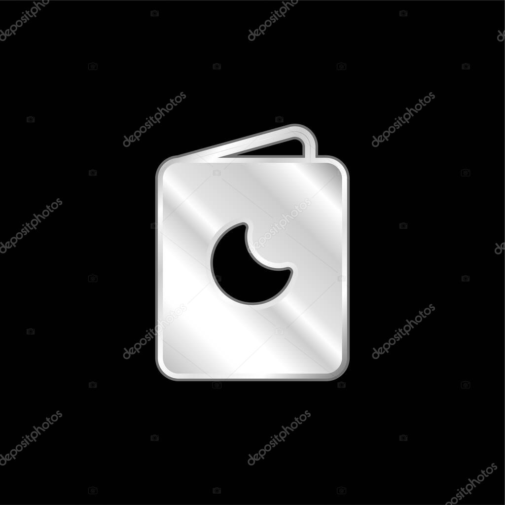 Baby Book silver plated metallic icon
