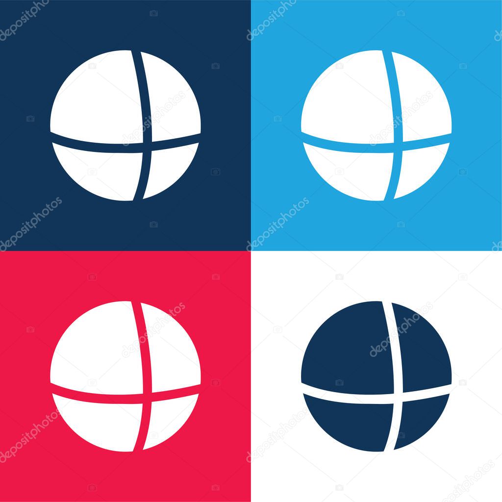 Ads Of The World Logo blue and red four color minimal icon set