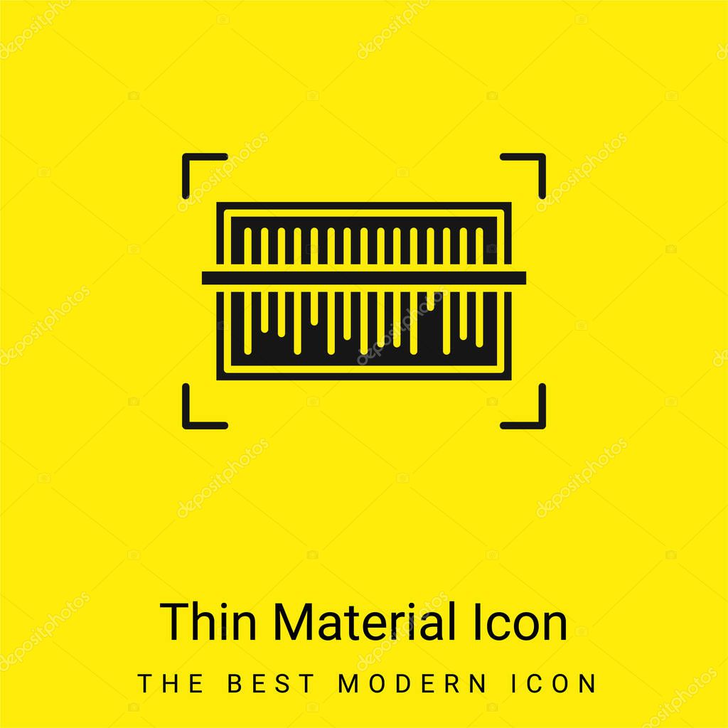 Barcode minimal bright yellow material icon