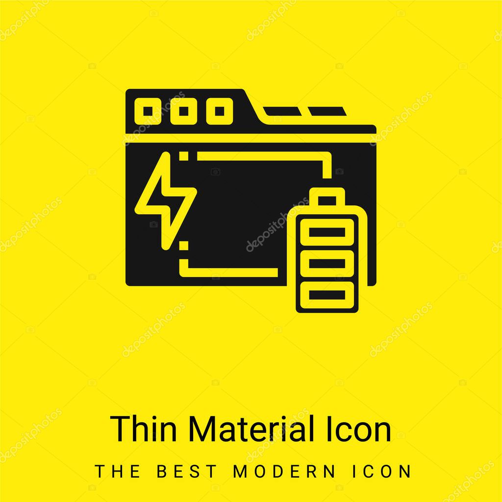 Backup minimal bright yellow material icon