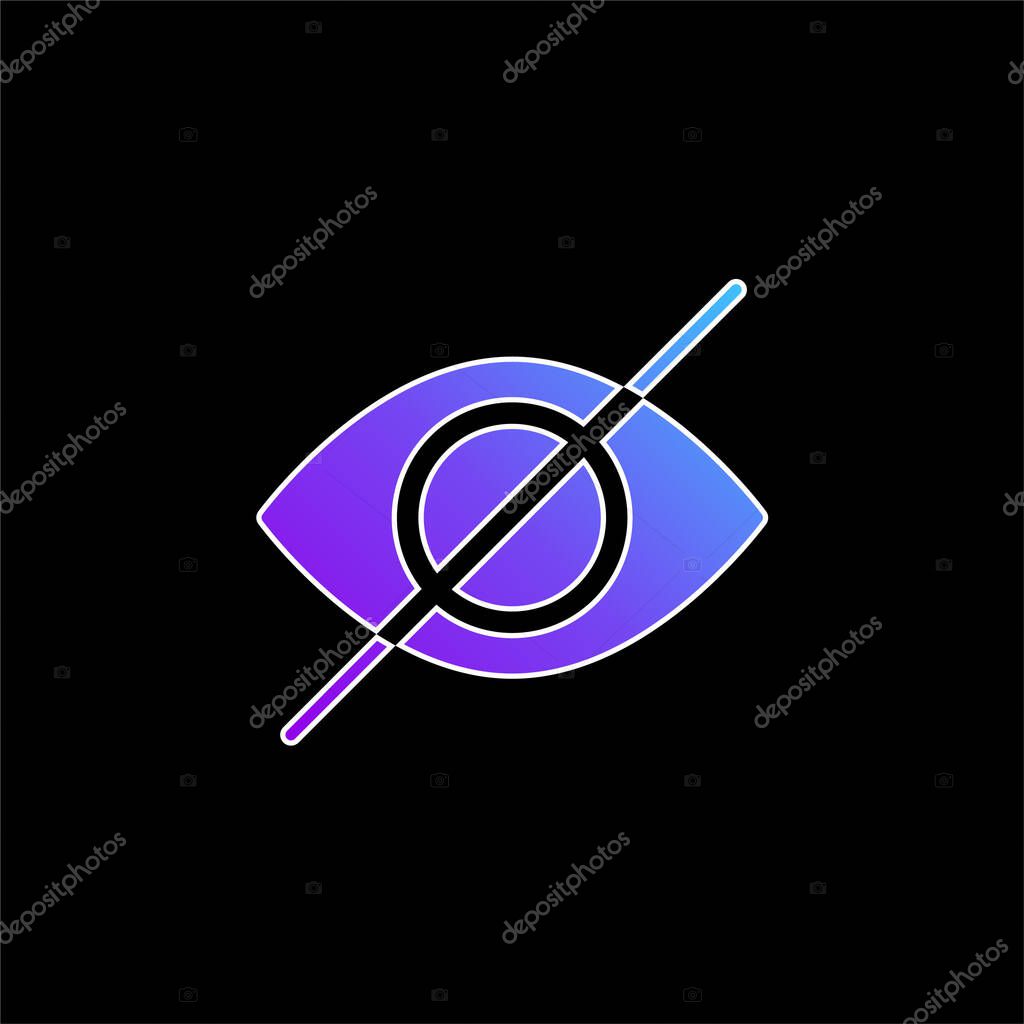 Blind blue gradient vector icon