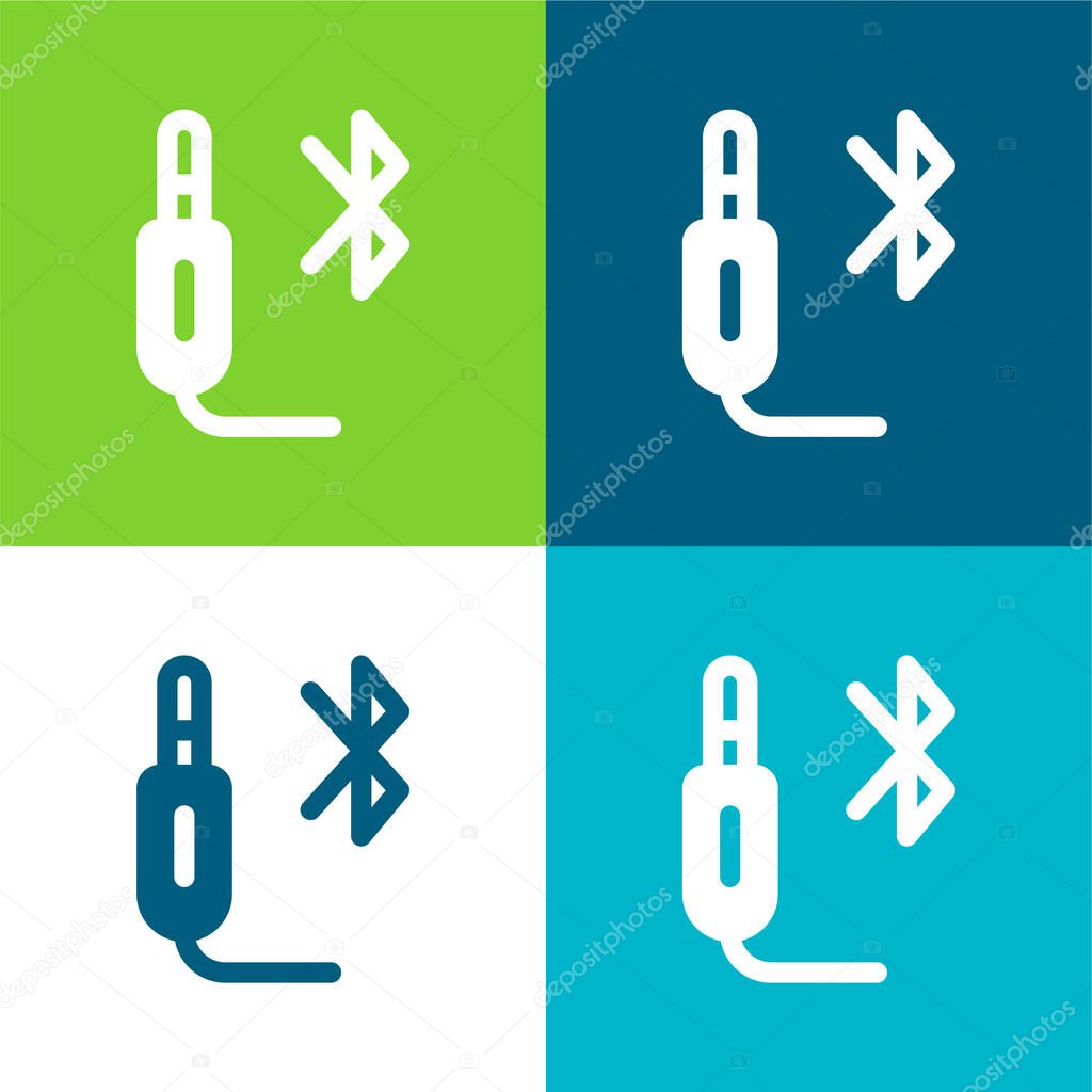 Bluetooth Flat four color minimal icon set