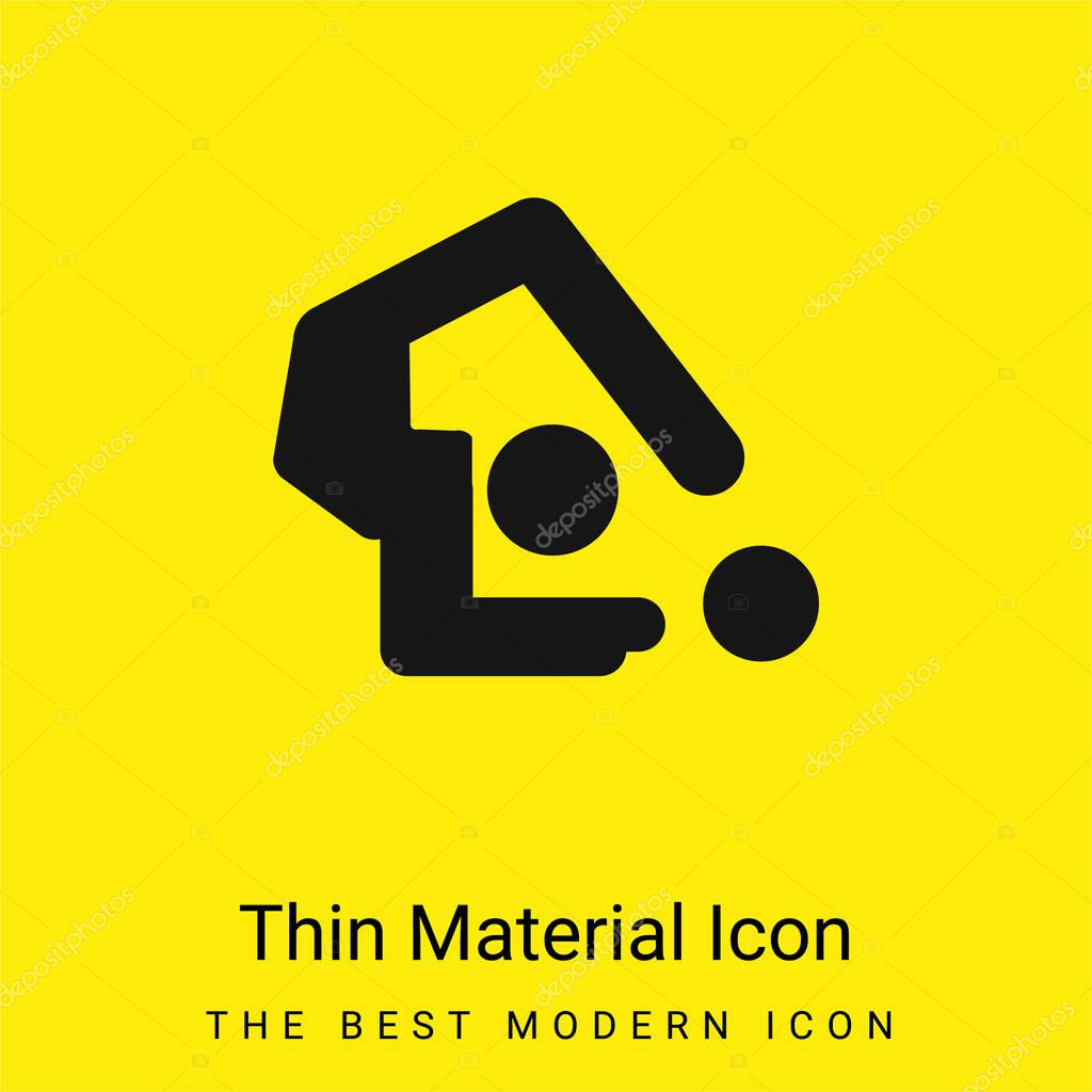 Artistic Gymnastics minimal bright yellow material icon